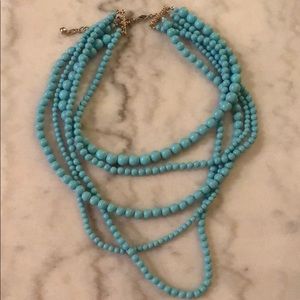 Blue multi layered necklace